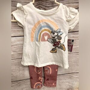 Cute Minnie Mouse top with leggings